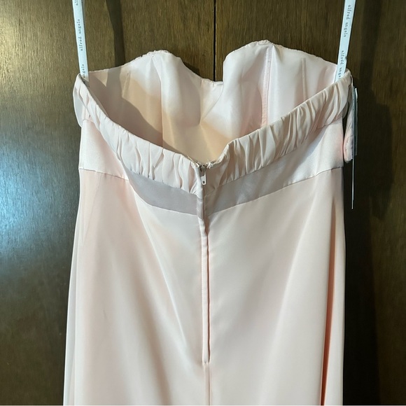 Alfred Angelo Elegant Pink Strapless Bridesmaid Formal High-Low Dress Sz 14 - Picture 7 of 11